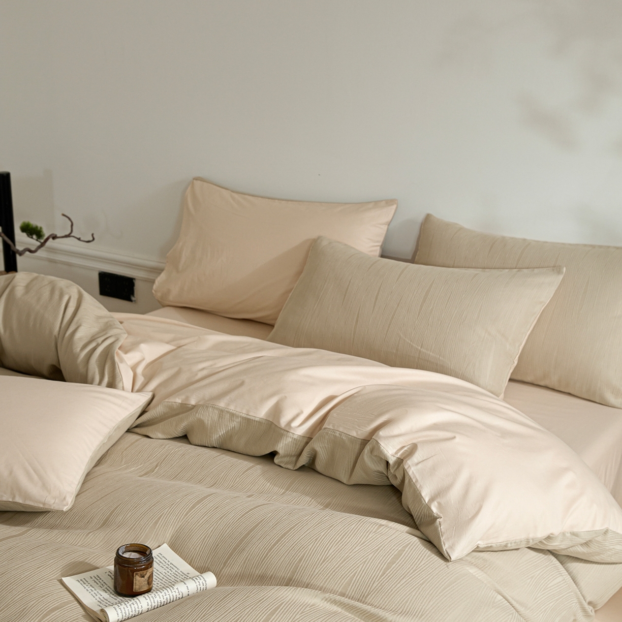 91家纺网 家纺一手货源 找家纺 （总）眠博士 2026春夏新款60s全棉纯棉水洗立体提花四件套