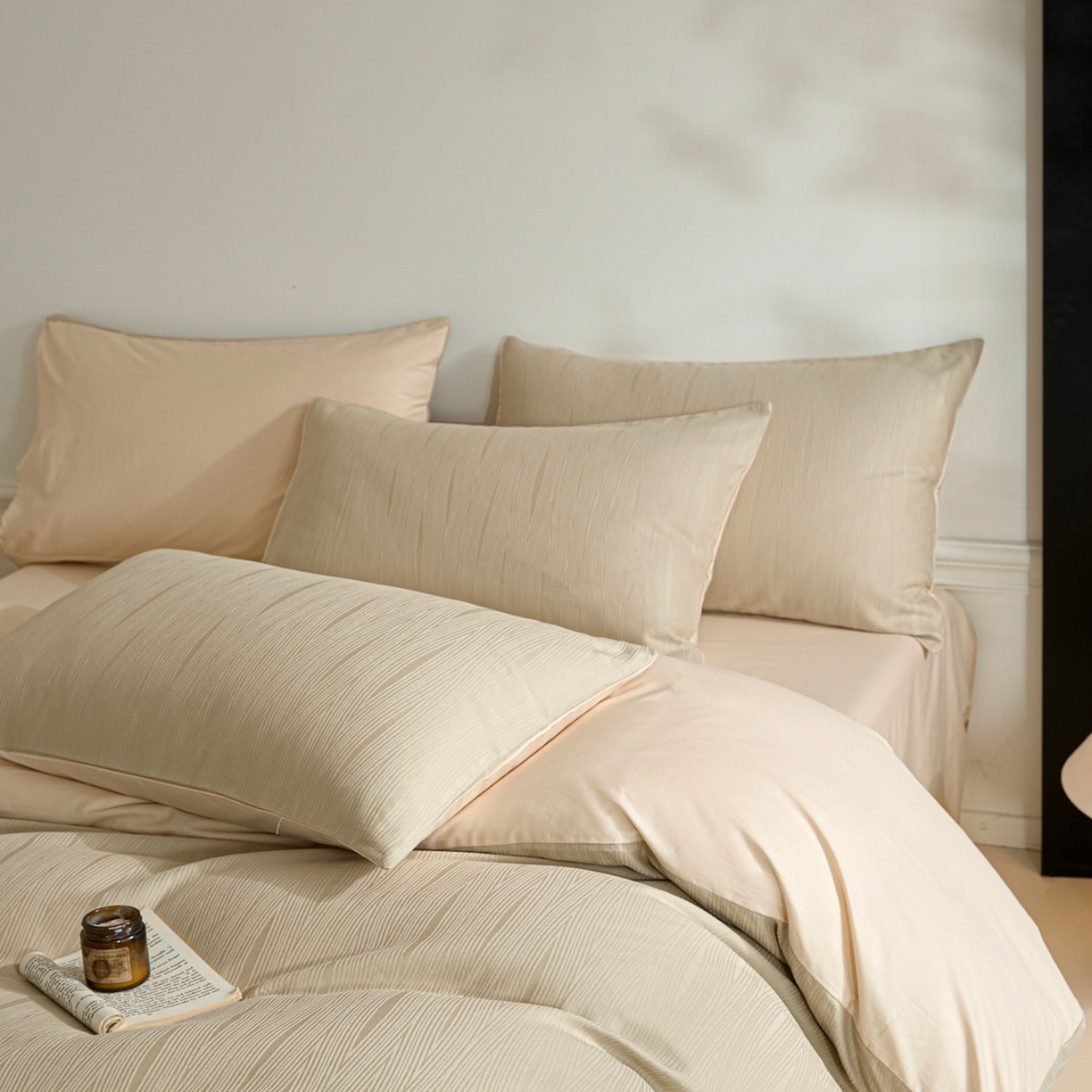 91家纺网 家纺一手货源 找家纺 （总）眠博士 2026春夏新款60s全棉纯棉水洗立体提花四件套