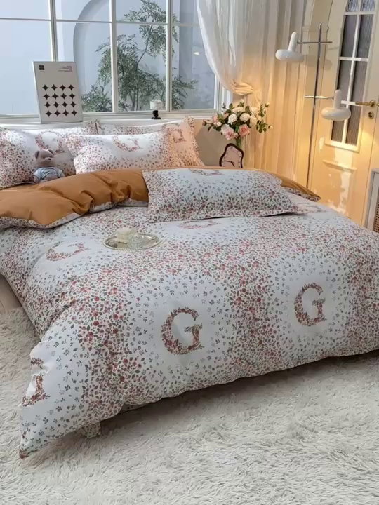 91家纺网 家纺一手货源 找家纺 董成龙 2026新款直播爆款加厚全棉活性磨毛四件套纯棉三件套 春媱