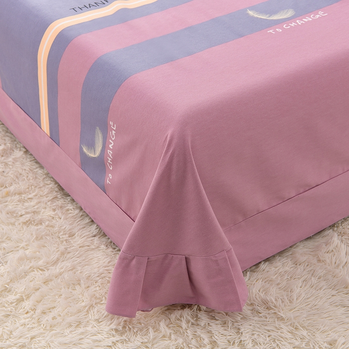 91家纺网 家纺一手货源 找家纺 董成龙 2026新款直播爆款加厚全棉活性磨毛四件套纯棉三件套 风光无限-粉