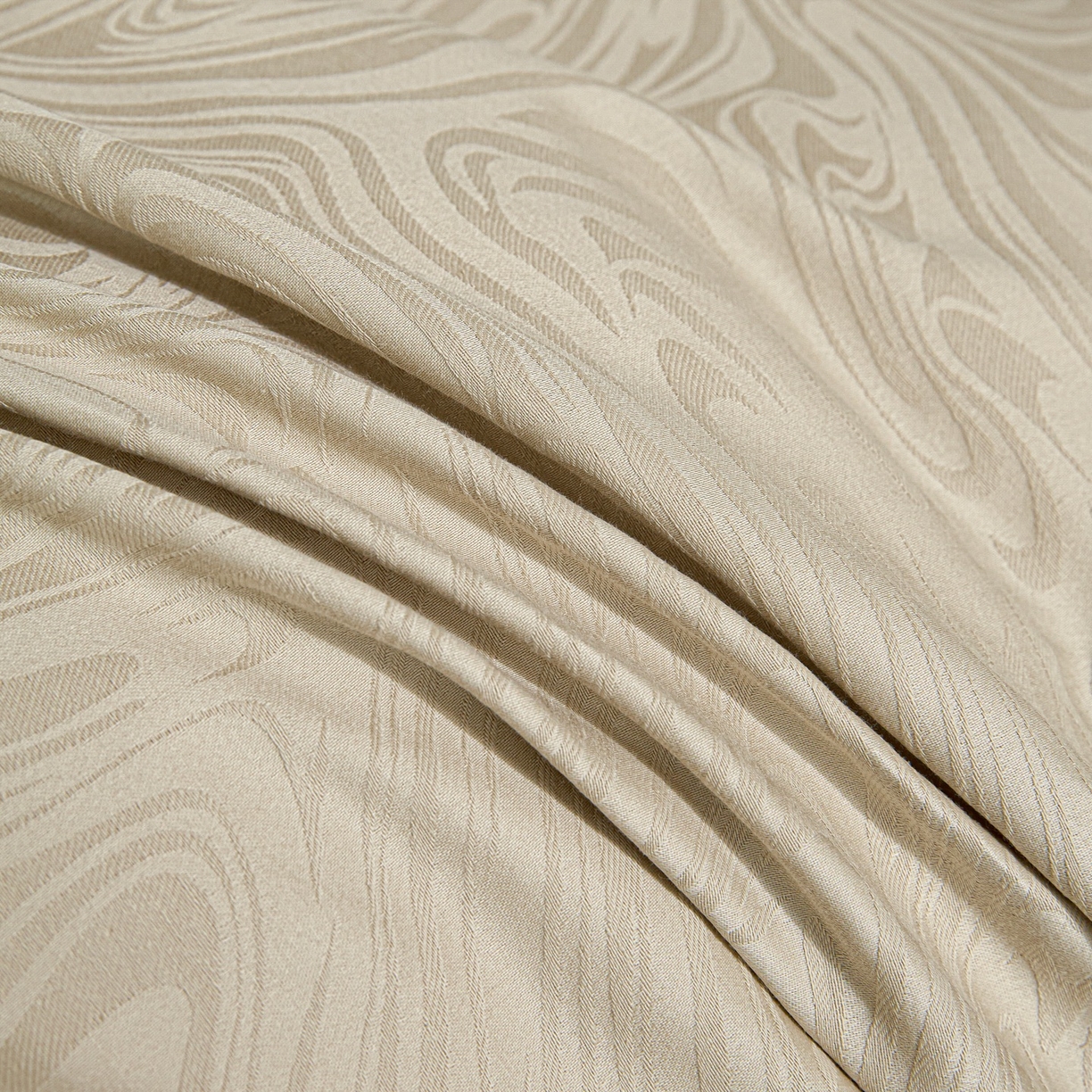 91家纺网 家纺一手货源 找家纺 眠博士 2026春夏新款60s全棉纯棉水洗立体提花四件套 迷境-卡其