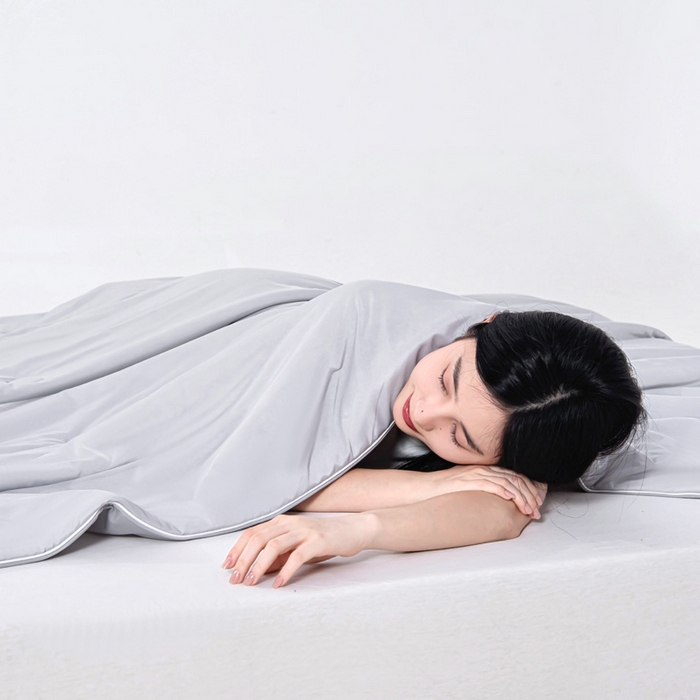 91家纺网 家纺一手货源 找家纺 宇淳国际 2026新款凉感丝夏被被子被芯系列 绅士灰