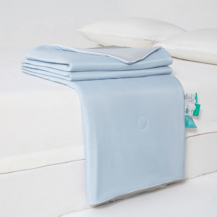 91家纺网 家纺一手货源 找家纺 宇淳国际 2026新款凉感丝夏被被子被芯系列 天空蓝+绅士灰