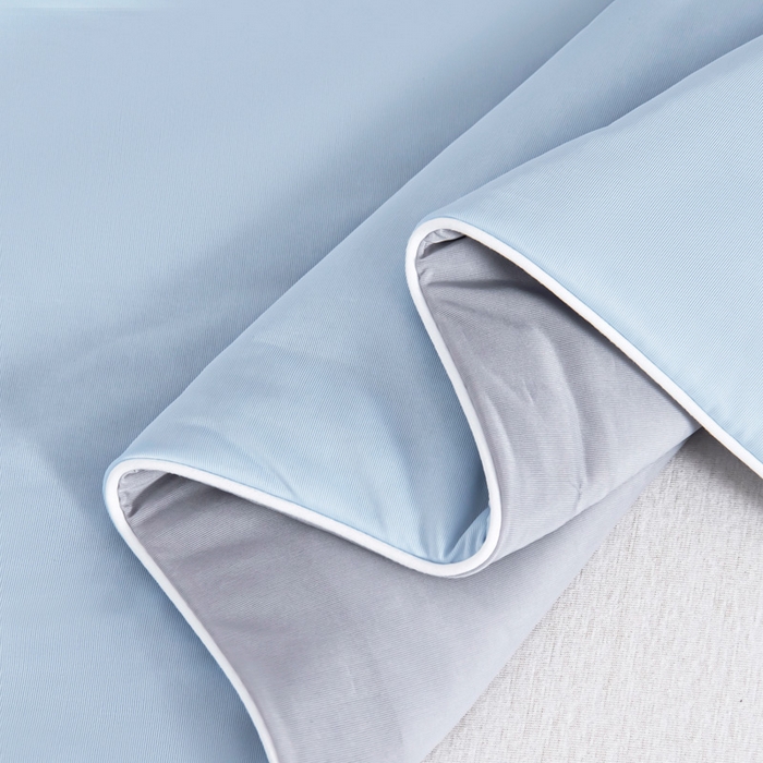 91家纺网 家纺一手货源 找家纺 宇淳国际 2026新款凉感丝夏被被子被芯系列 天空蓝+绅士灰