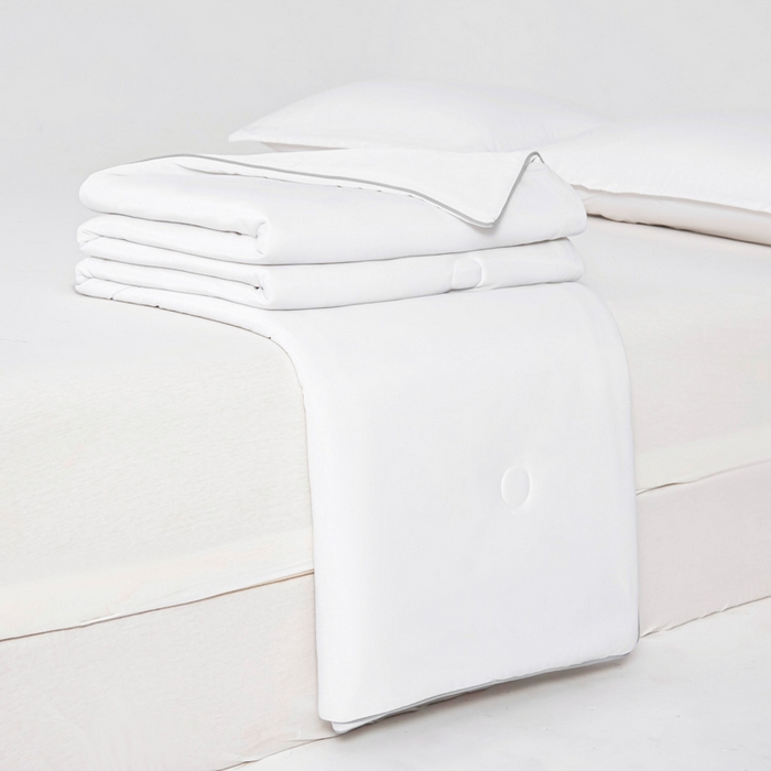 91家纺网 家纺一手货源 找家纺 宇淳国际 2026新款凉感丝夏被被子被芯系列 珍珠白