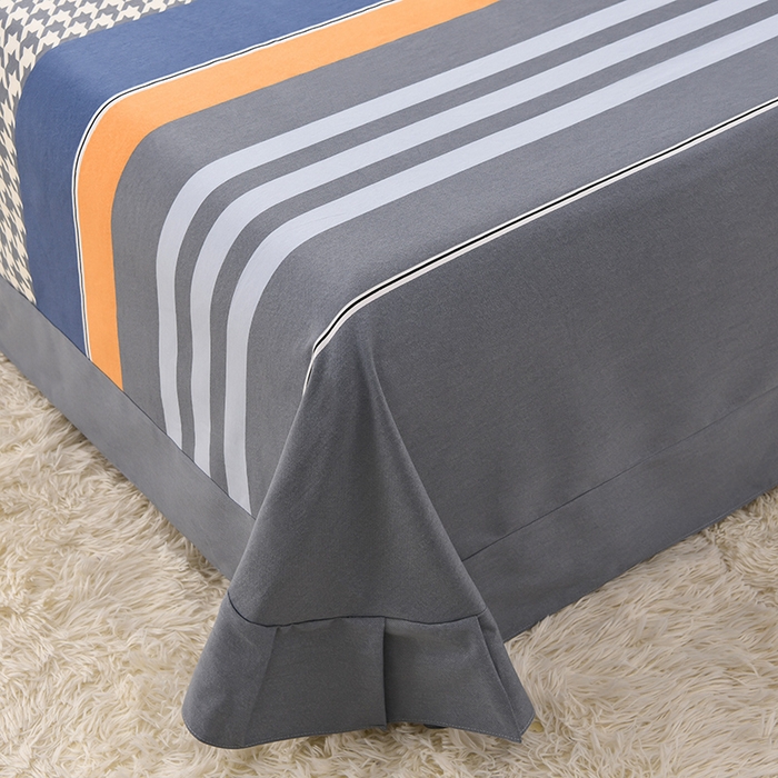 91家纺网 家纺一手货源 找家纺 董成龙 2026新款直播爆款加厚全棉活性磨毛四件套纯棉三件套 海派绅士-灰