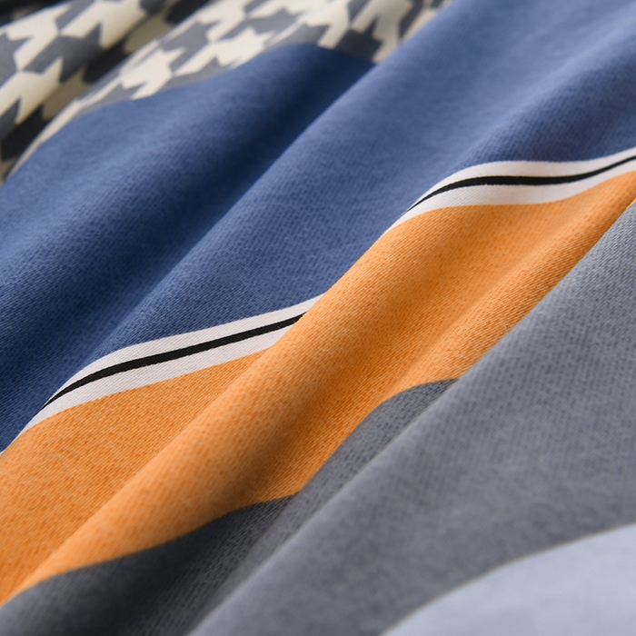 91家纺网 家纺一手货源 找家纺 董成龙 2026新款直播爆款加厚全棉活性磨毛四件套纯棉三件套 海派绅士-灰