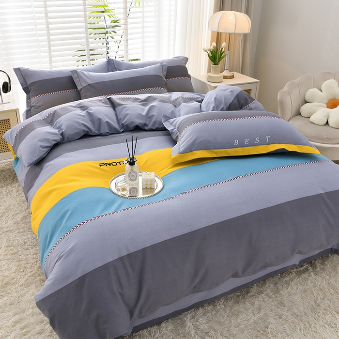 91家纺网 家纺一手货源 找家纺 董成龙 2026新款直播爆款加厚全棉活性磨毛四件套纯棉三件套 黄金海岸-黄