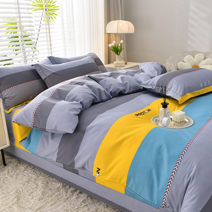 91家纺网 家纺一手货源 找家纺 董成龙 2026新款直播爆款加厚全棉活性磨毛四件套纯棉三件套 黄金海岸-黄