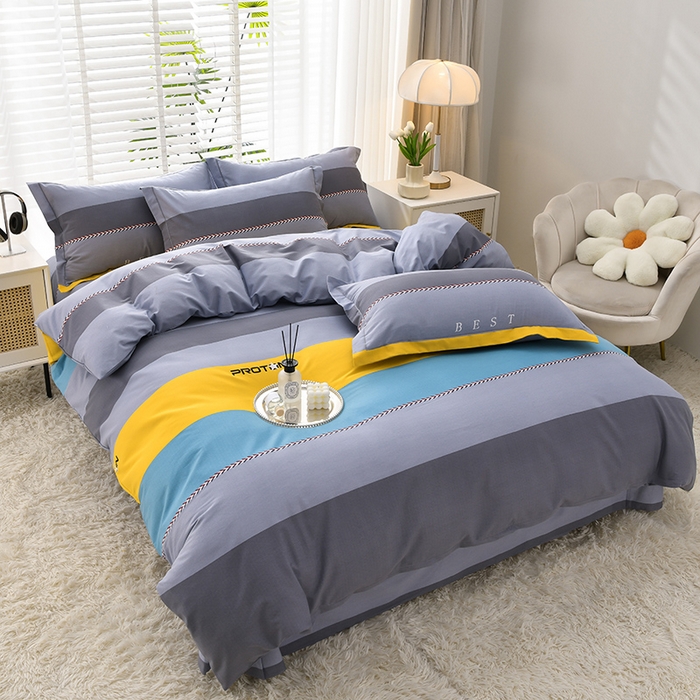 91家纺网 家纺一手货源 找家纺 董成龙 2026新款直播爆款加厚全棉活性磨毛四件套纯棉三件套 黄金海岸-黄