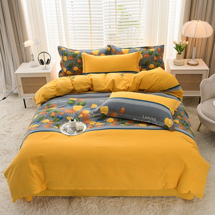 91家纺网 家纺一手货源 找家纺 董成龙 2026新款直播爆款加厚全棉活性磨毛四件套纯棉三件套 开枝散叶