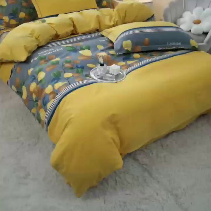 91家纺网 家纺一手货源 找家纺 董成龙 2026新款直播爆款加厚全棉活性磨毛四件套纯棉三件套 开枝散叶