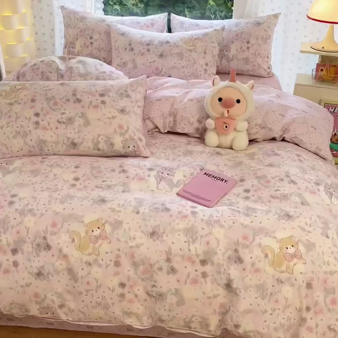 91家纺网 家纺一手货源 找家纺 晨希家居 2026新款全棉13070印花四件套（提供买家秀） 全棉-童话故事