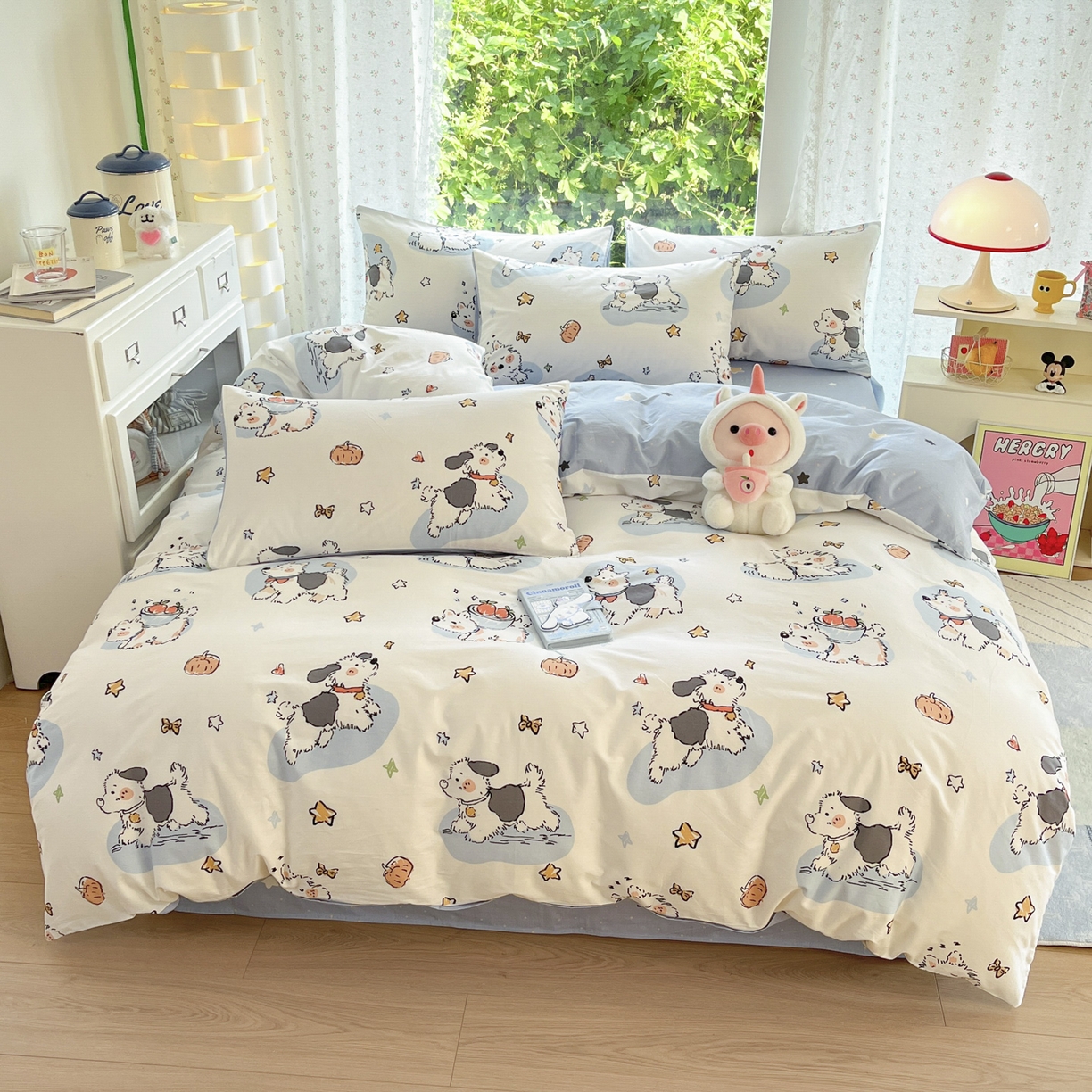 91家纺网 家纺一手货源 找家纺 晨希家居 2026新款全棉13070印花四件套（提供买家秀） 全棉-宠物学院