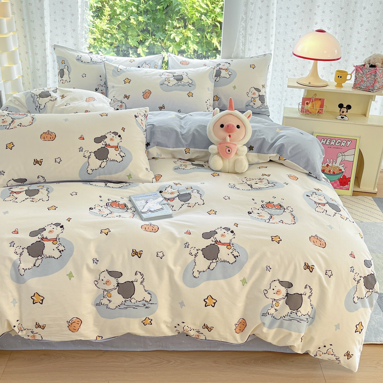 91家纺网 家纺一手货源 找家纺 晨希家居 2026新款全棉13070印花四件套（提供买家秀） 全棉-宠物学院