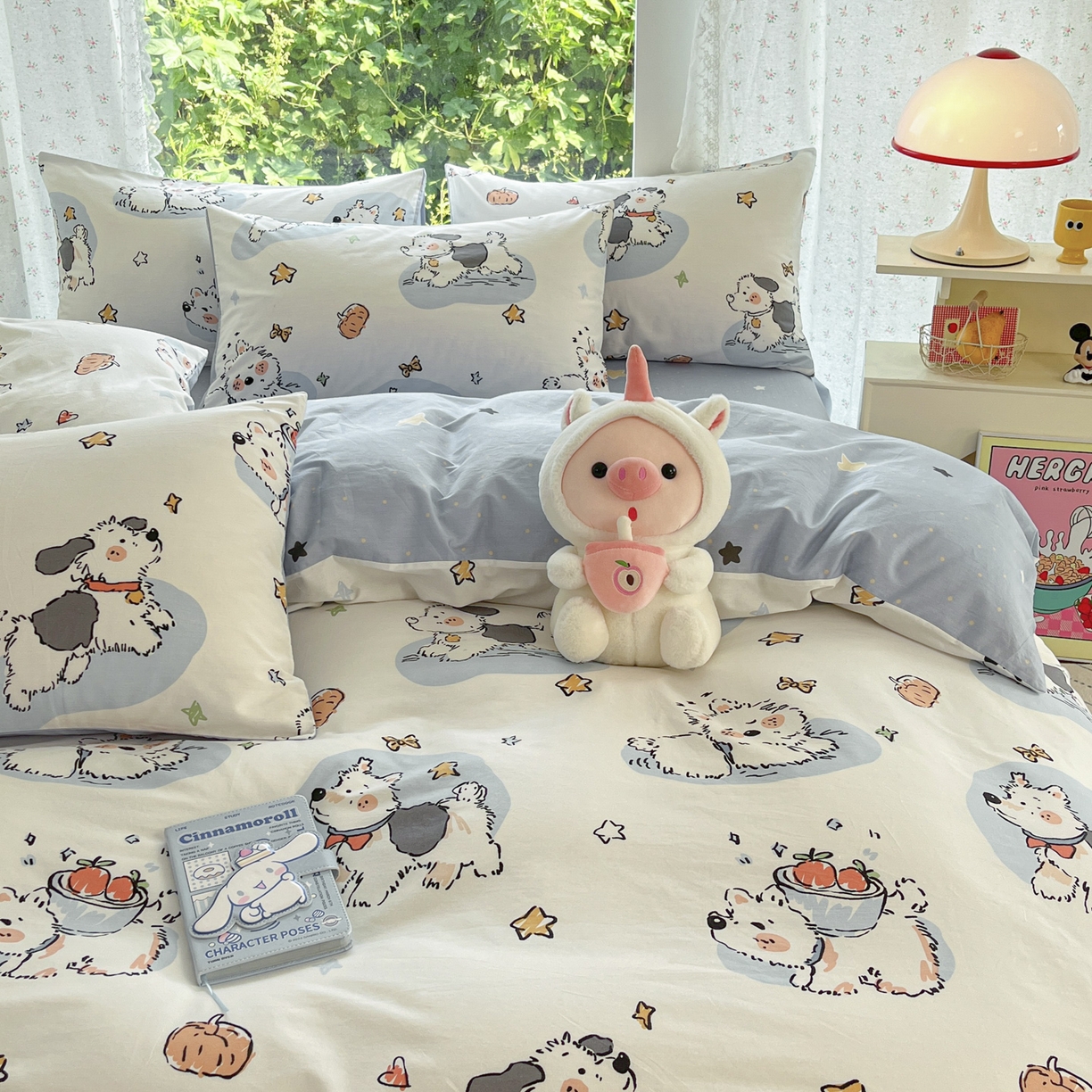 91家纺网 家纺一手货源 找家纺 晨希家居 2026新款全棉13070印花四件套（提供买家秀） 全棉-宠物学院