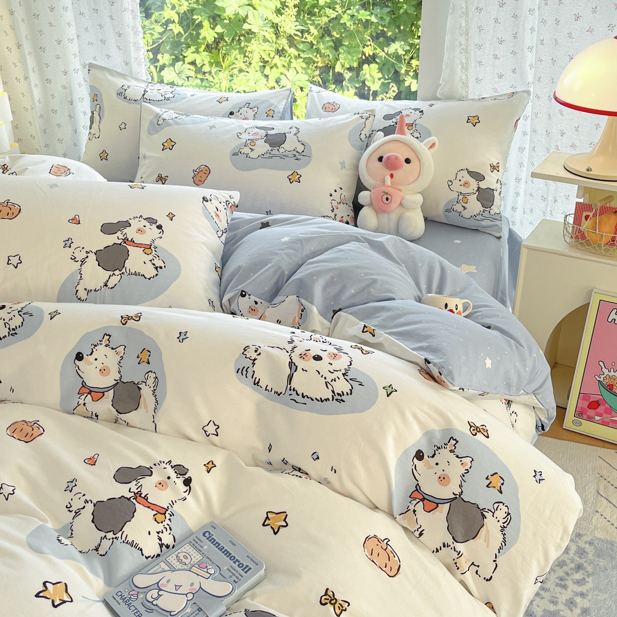 91家纺网 家纺一手货源 找家纺 晨希家居 2026新款全棉13070印花四件套（提供买家秀） 全棉-宠物学院