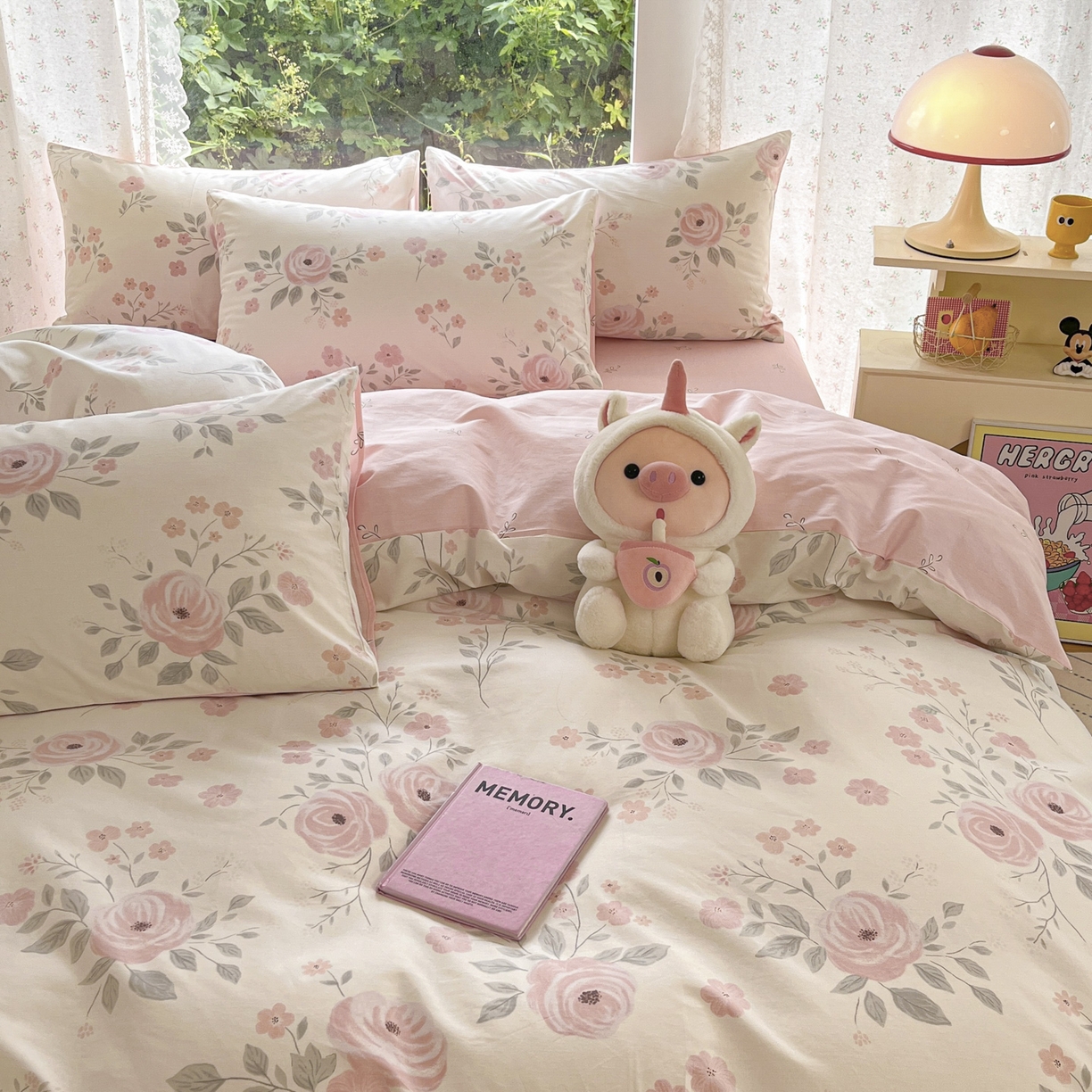 91家纺网 家纺一手货源 找家纺 晨希家居 2026新款全棉13070印花四件套（提供买家秀） 全棉-花韵天姿