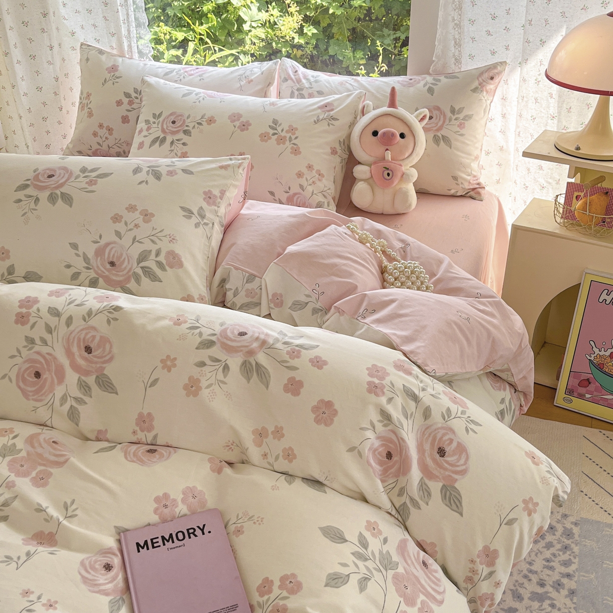 91家纺网 家纺一手货源 找家纺 晨希家居 2026新款全棉13070印花四件套（提供买家秀） 全棉-花韵天姿