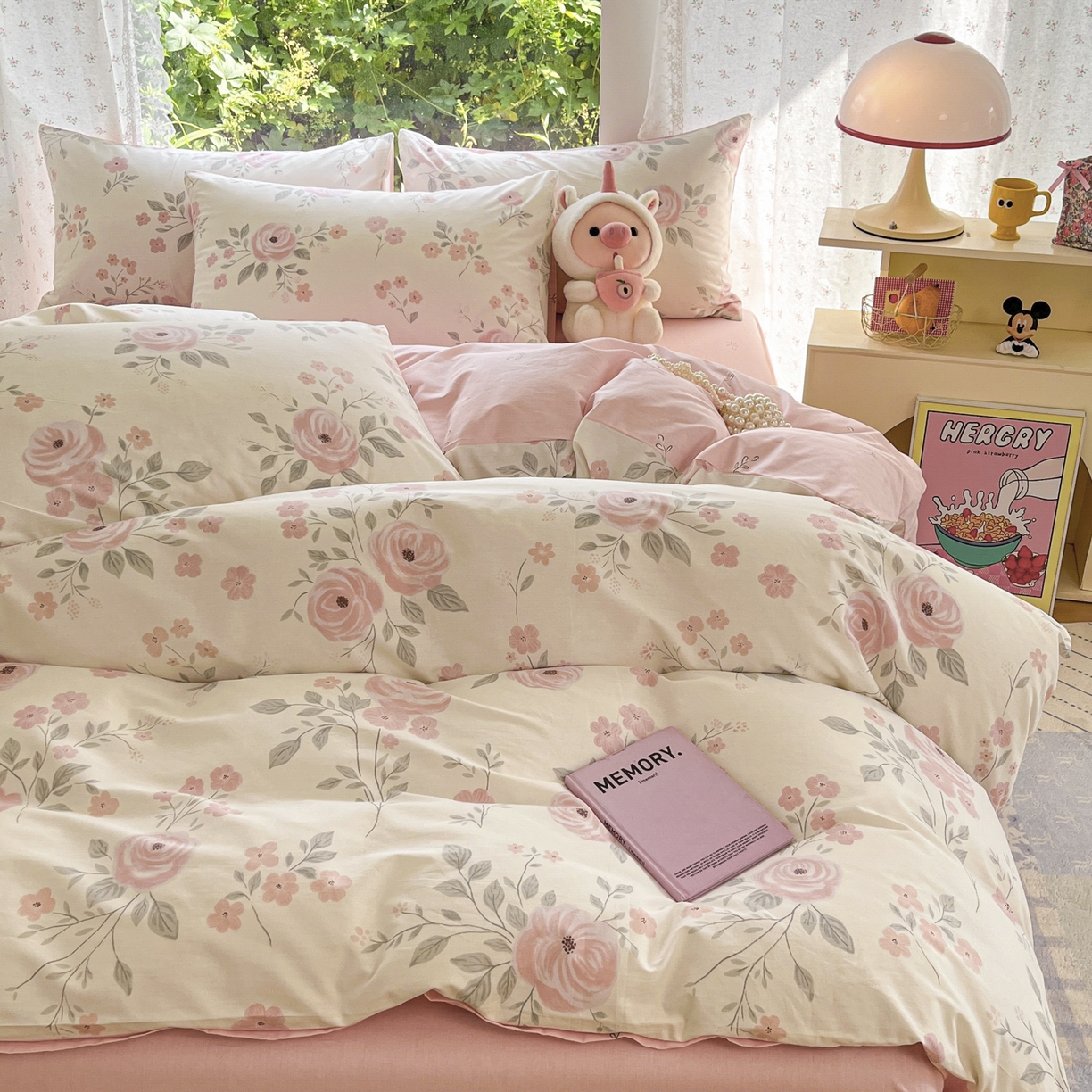 91家纺网 家纺一手货源 找家纺 晨希家居 2026新款全棉13070印花四件套（提供买家秀） 全棉-花韵天姿