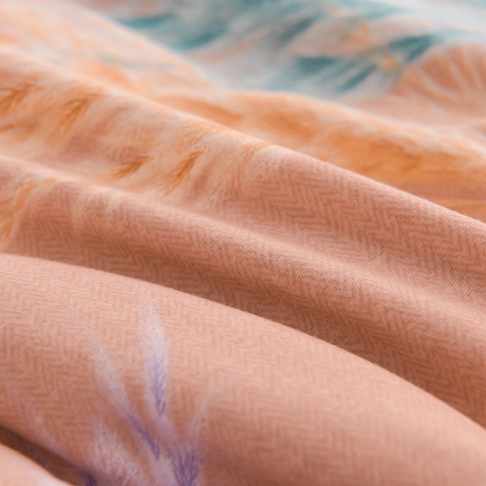 91家纺网 家纺一手货源 找家纺 董成龙 2026新款直播爆款加厚全棉活性磨毛四件套纯棉三件套 芊芊之恋-桔