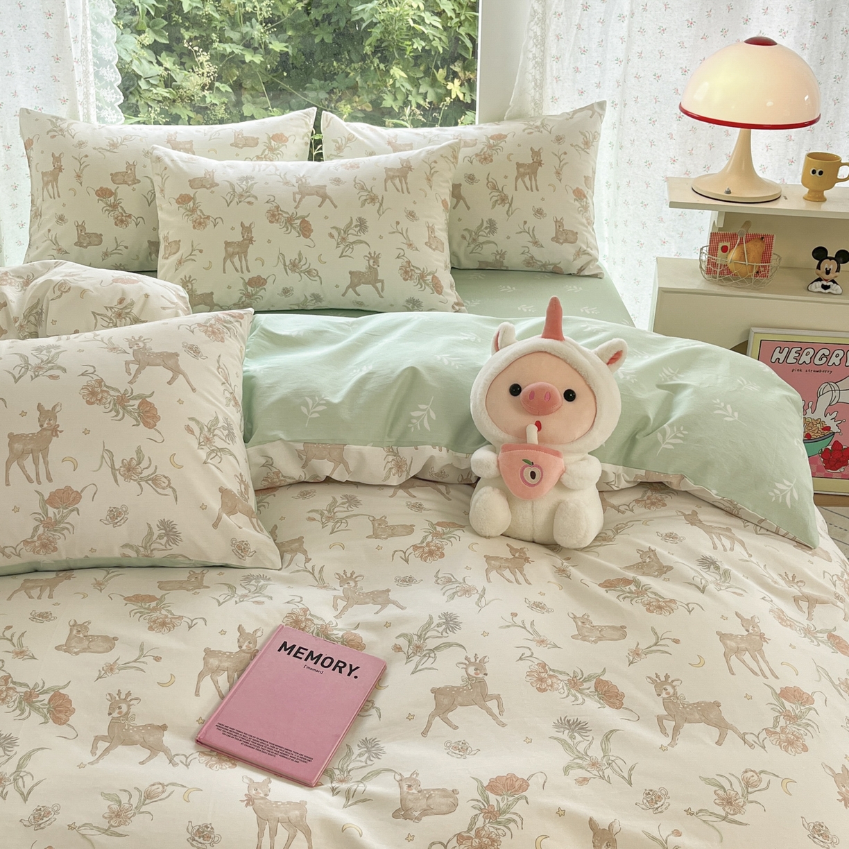 91家纺网 家纺一手货源 找家纺 晨希家居 2026新款全棉13070印花四件套（提供买家秀） 全棉-灵鹿