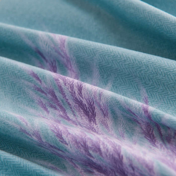 91家纺网 家纺一手货源 找家纺 董成龙 2026新款直播爆款加厚全棉活性磨毛四件套纯棉三件套 芊芊之恋-蓝