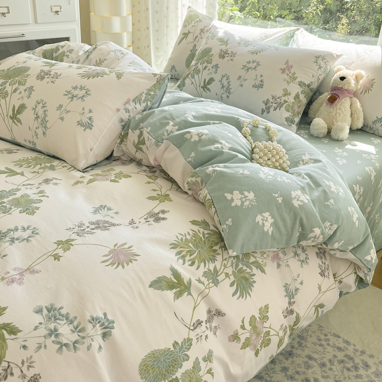 91家纺网 家纺一手货源 找家纺 晨希家居 2026新款全棉13070印花四件套（提供买家秀） 全棉-戚风