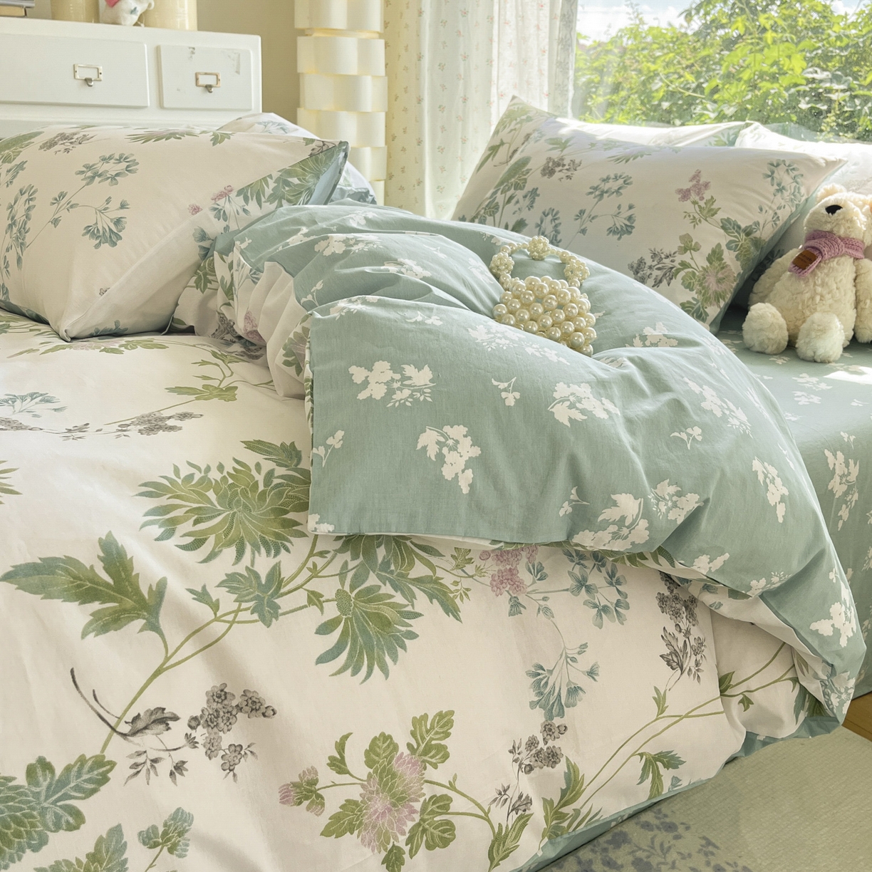 91家纺网 家纺一手货源 找家纺 晨希家居 2026新款全棉13070印花四件套（提供买家秀） 全棉-戚风