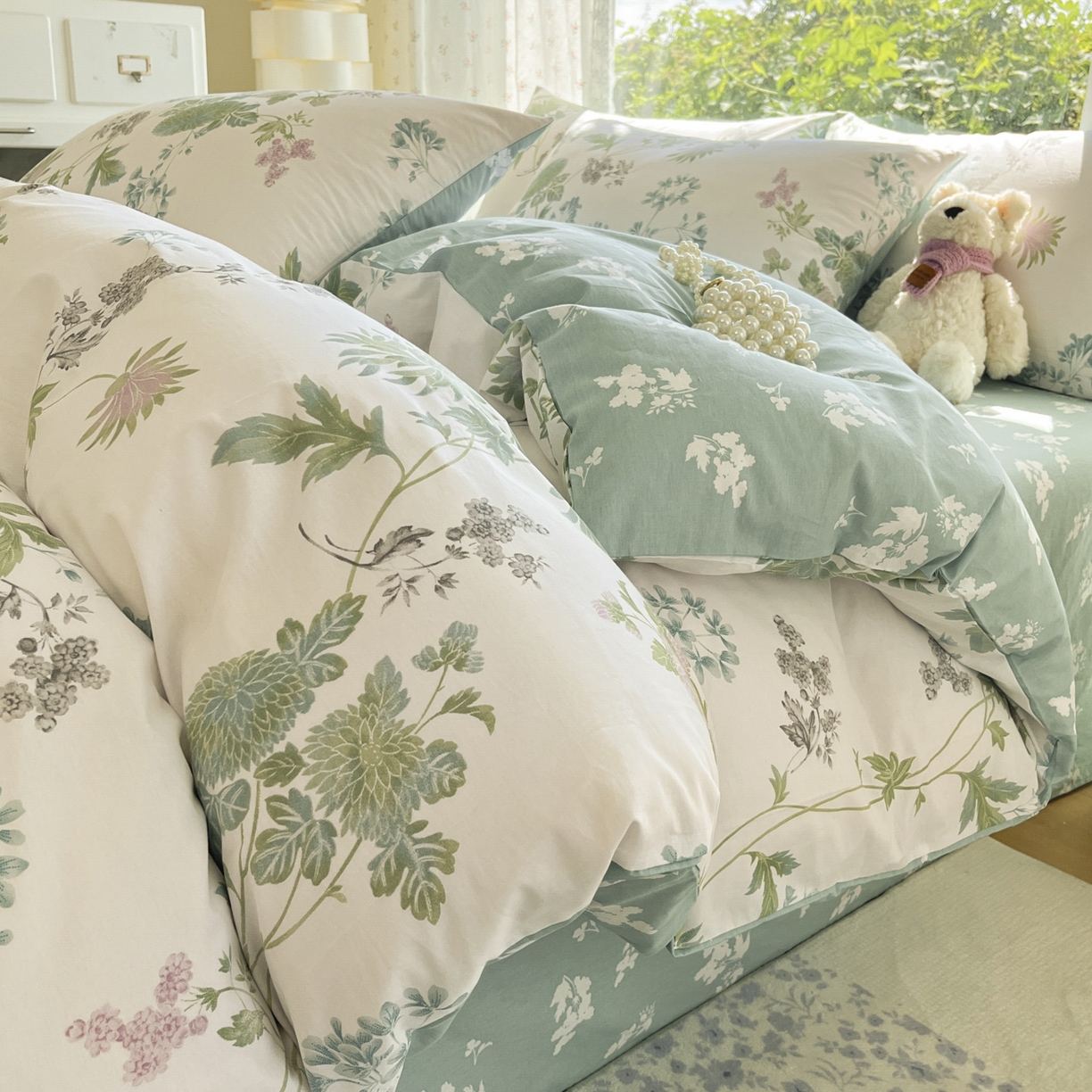 91家纺网 家纺一手货源 找家纺 晨希家居 2026新款全棉13070印花四件套（提供买家秀） 全棉-戚风