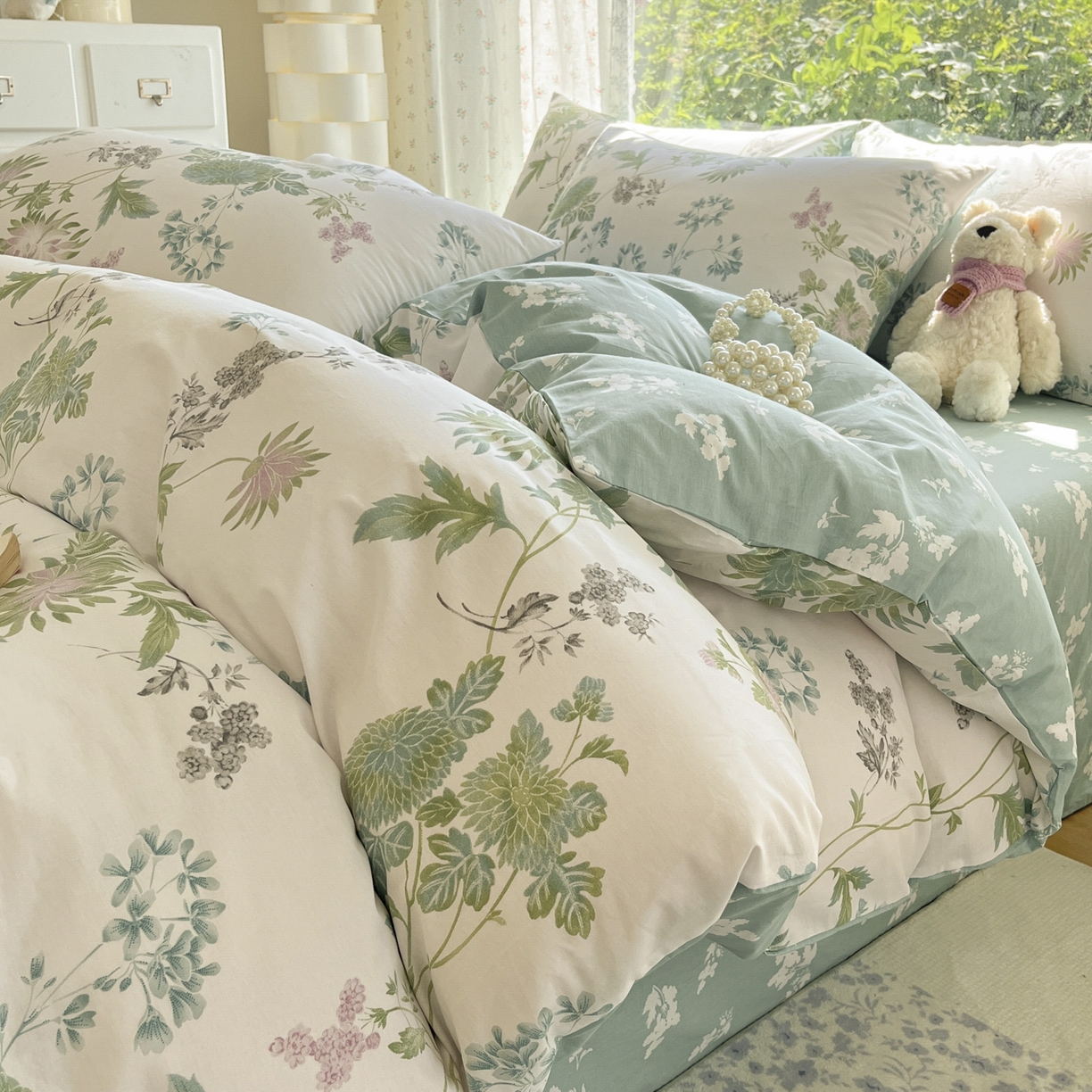 91家纺网 家纺一手货源 找家纺 晨希家居 2026新款全棉13070印花四件套（提供买家秀） 全棉-戚风