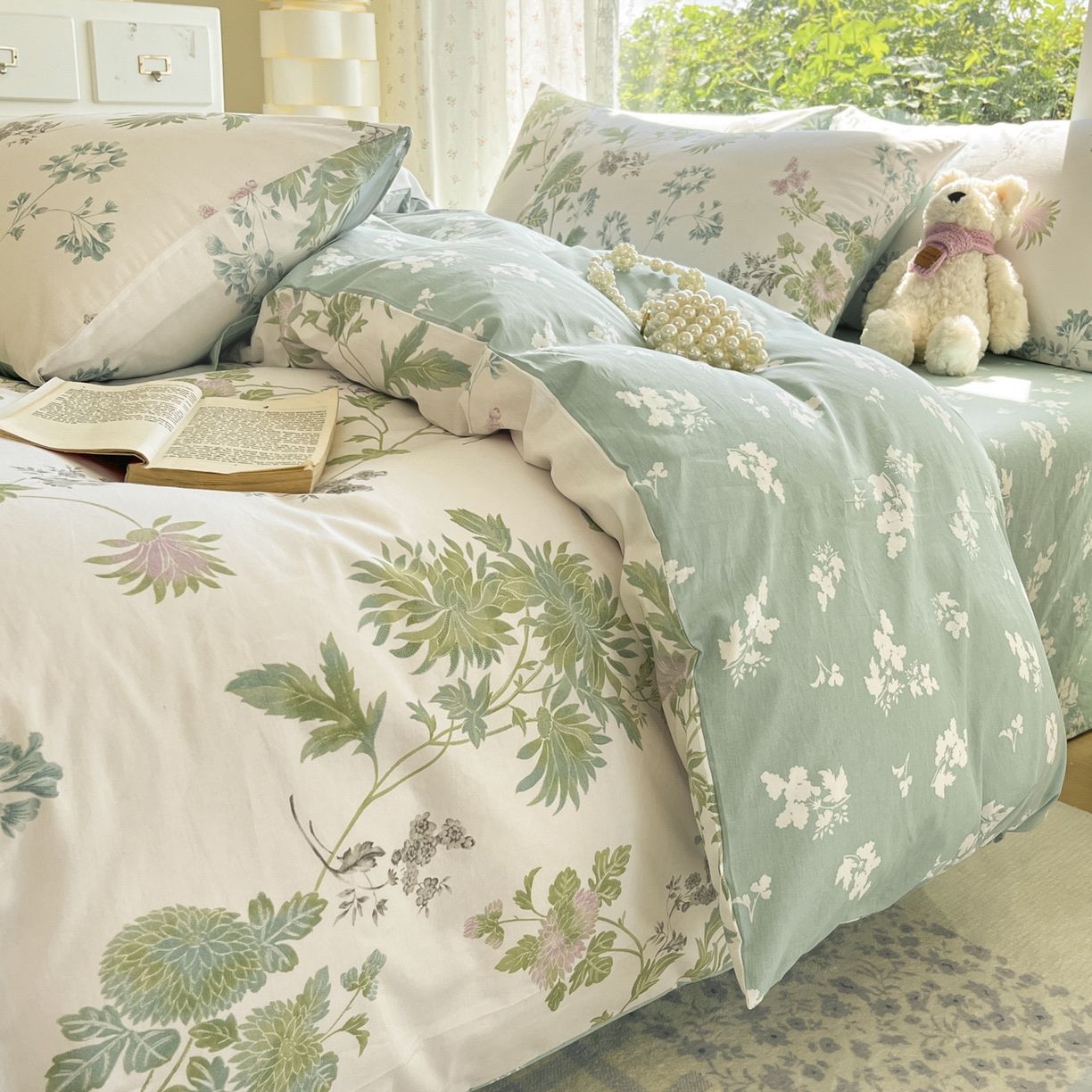 91家纺网 家纺一手货源 找家纺 晨希家居 2026新款全棉13070印花四件套（提供买家秀） 全棉-戚风