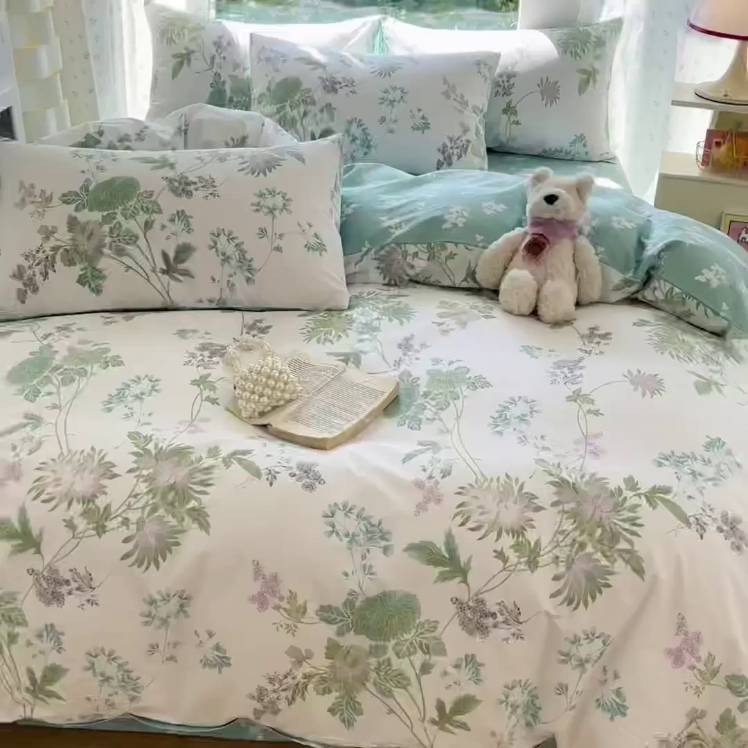 91家纺网 家纺一手货源 找家纺 晨希家居 2026新款全棉13070印花四件套（提供买家秀） 全棉-戚风