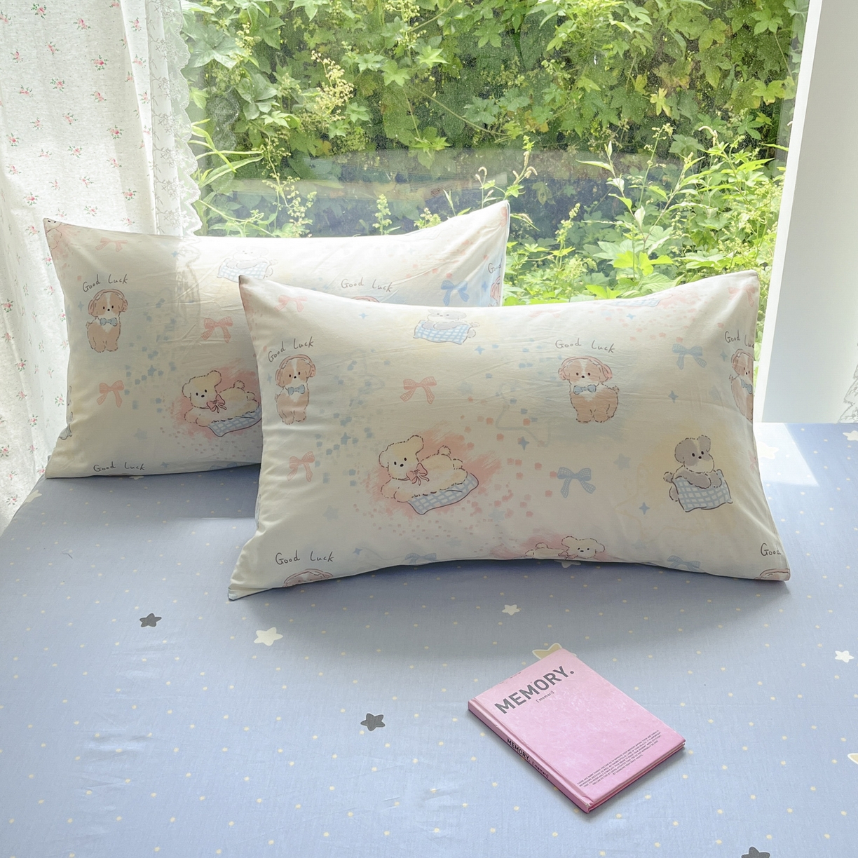 91家纺网 家纺一手货源 找家纺 晨希家居 2026新款全棉13070印花四件套（提供买家秀） 全棉-星愿萌犬