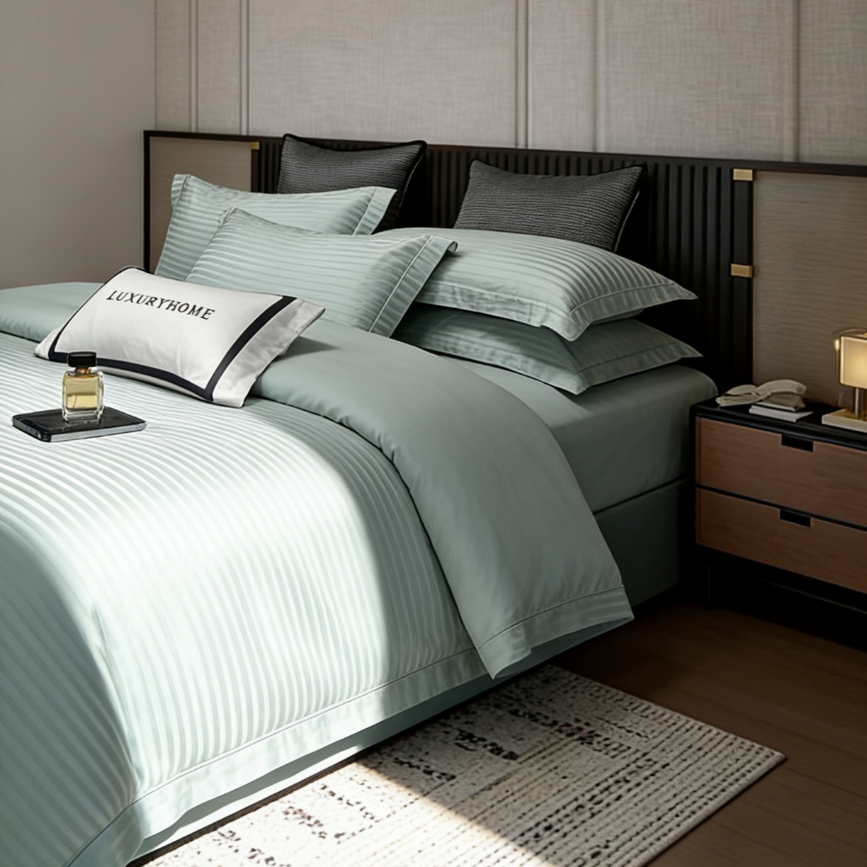 91家纺网 家纺一手货源 找家纺 淳绵 2026新款全棉提花四件套 素锦 尊蒂兰