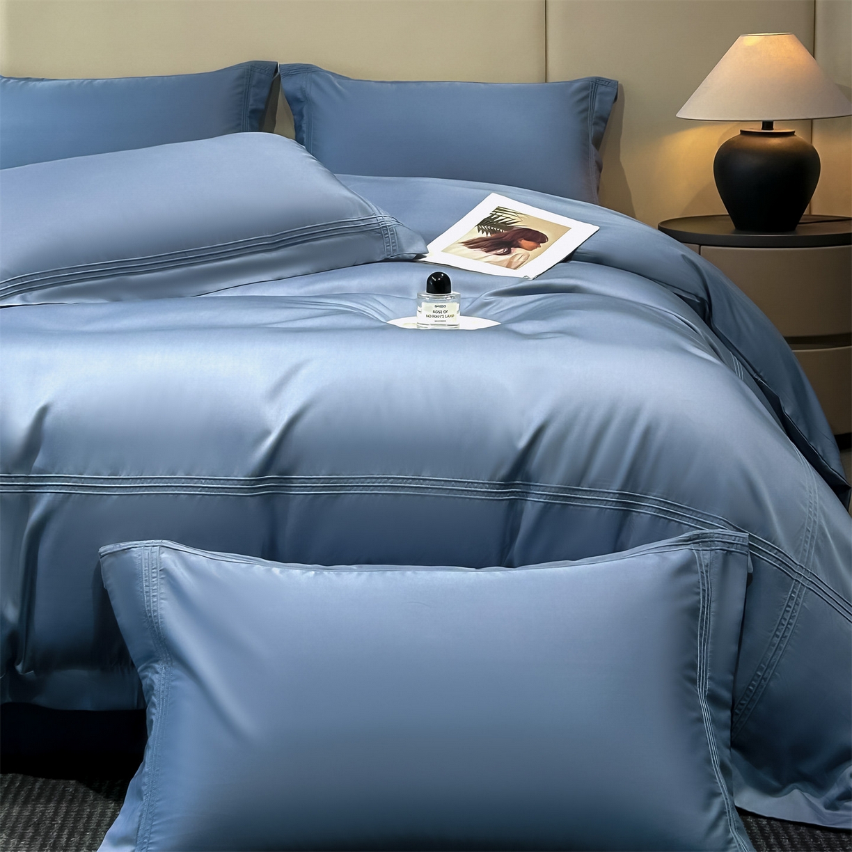 91家纺网 家纺一手货源 找家纺 （总）笙意家纺 2026新款水洗真丝埋线款四件套-恩瑞系列