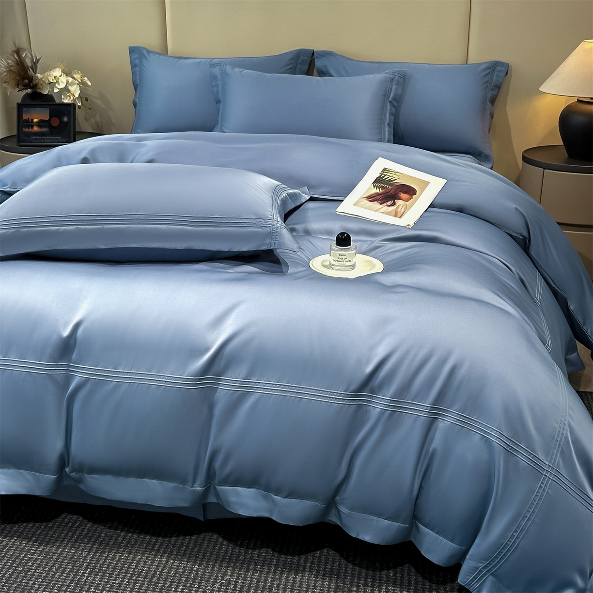 91家纺网 家纺一手货源 找家纺 （总）笙意家纺 2026新款水洗真丝埋线款四件套-恩瑞系列