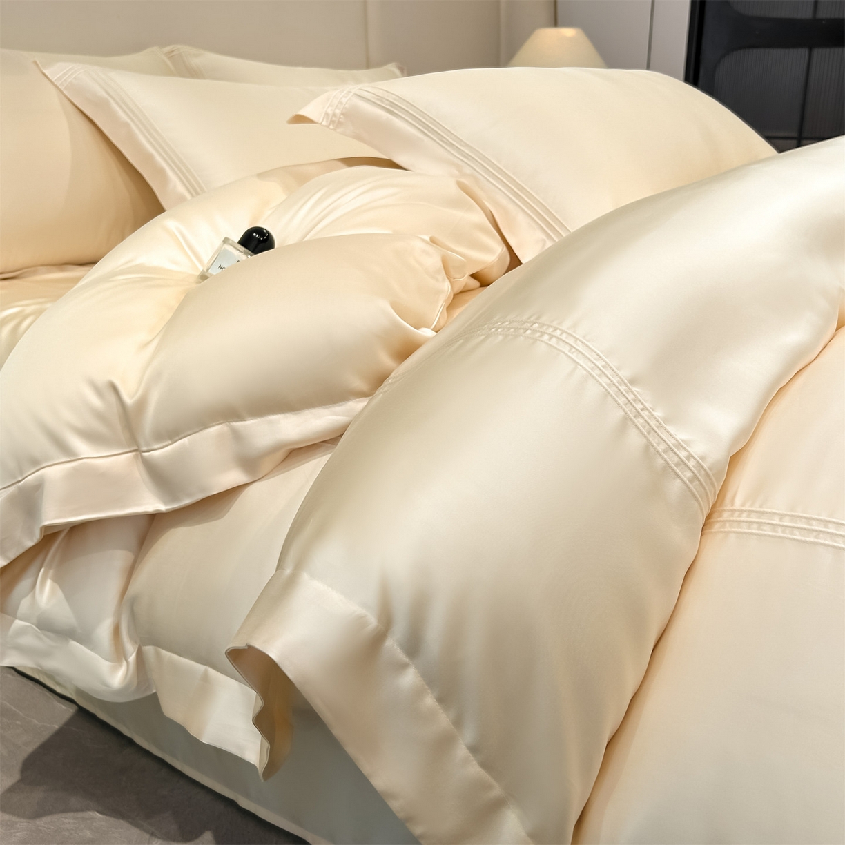 笙意家纺 2026新款水洗真丝埋线款四件套-恩瑞系列 恩瑞-梧桐杏