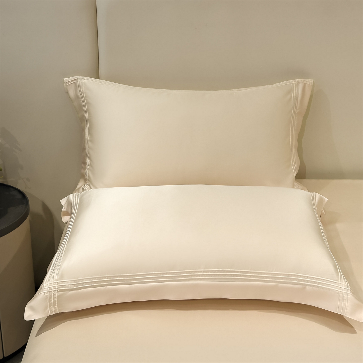 91家纺网 家纺一手货源 找家纺 笙意家纺 2026新款水洗真丝埋线款四件套-恩瑞系列 恩瑞-梧桐杏