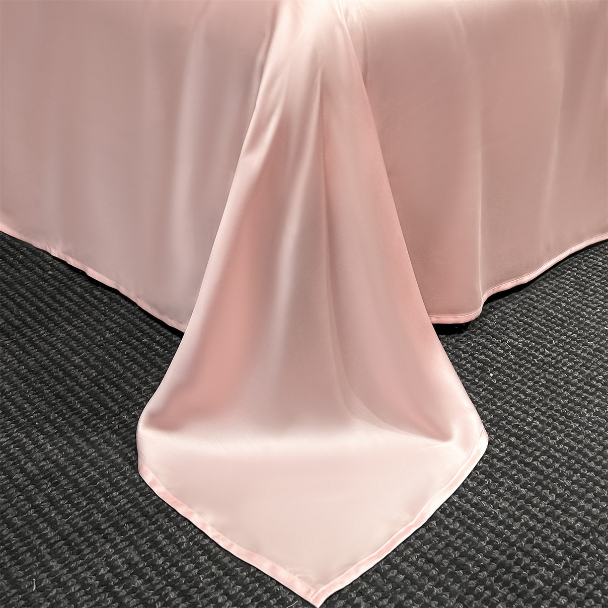 91家纺网 家纺一手货源 找家纺 笙意家纺 2026新款水洗真丝埋线款四件套-恩瑞系列 恩瑞-璎珞粉