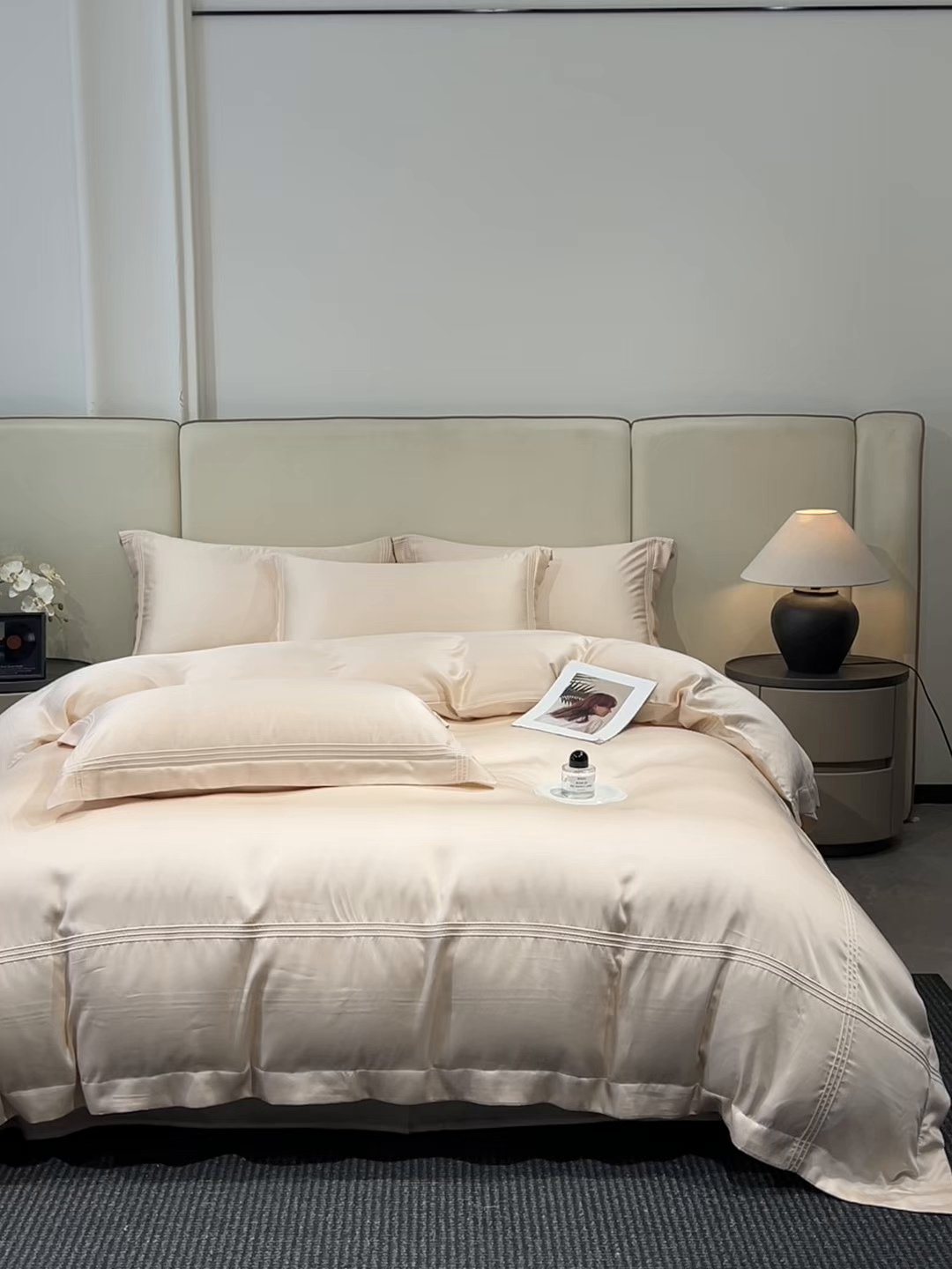 91家纺网 家纺一手货源 找家纺 笙意家纺 2026新款水洗真丝埋线款四件套-恩瑞系列 恩瑞-梧桐杏