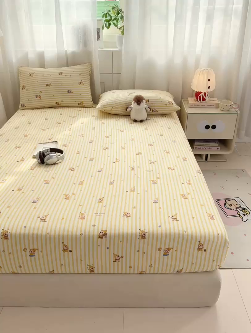 91家纺网 家纺一手货源 找家纺 （总）一比一家纺 2026春夏新款A类仿棉单床笠床罩床笠单件