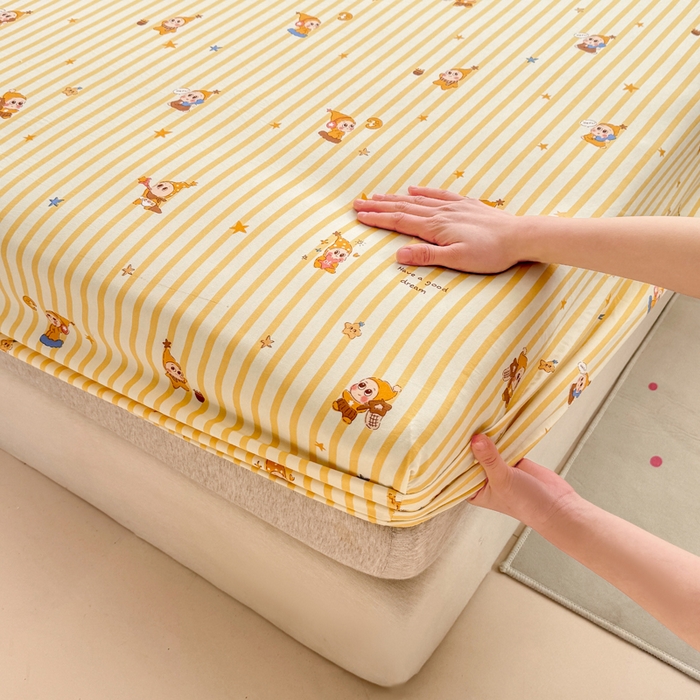 91家纺网 家纺一手货源 找家纺 一比一家纺 2026春夏新款A类仿棉单床笠床罩床笠单件 星星仔