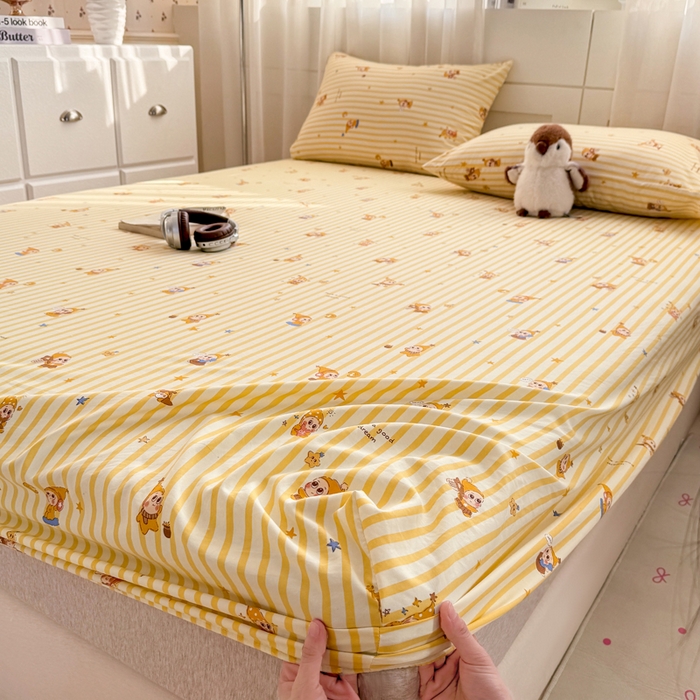 91家纺网 家纺一手货源 找家纺 一比一家纺 2026春夏新款A类仿棉单床笠床罩床笠单件 星星仔