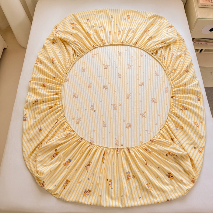 91家纺网 家纺一手货源 找家纺 一比一家纺 2026春夏新款A类仿棉单床笠床罩床笠单件 星星仔