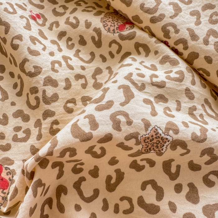 91家纺网 家纺一手货源 找家纺 一比一家纺 2026春夏新款A类仿棉单床笠床罩床笠单件 豹纹瞄咖