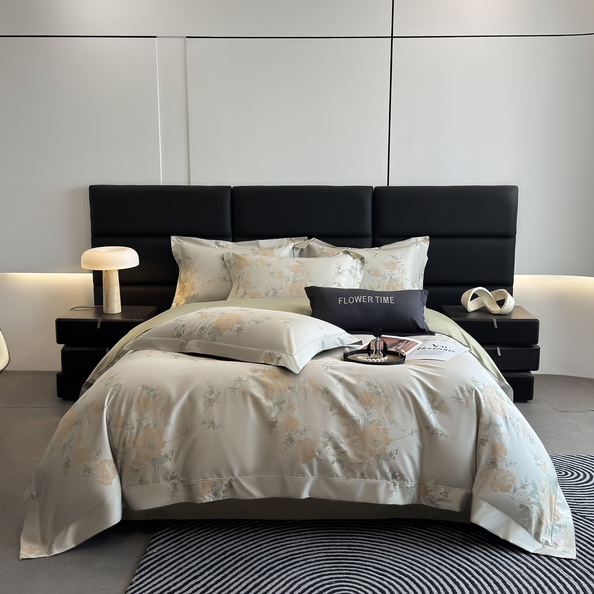 91家纺网 家纺一手货源 找家纺 （总）花时间 2025新款100支天丝棉提花四件套