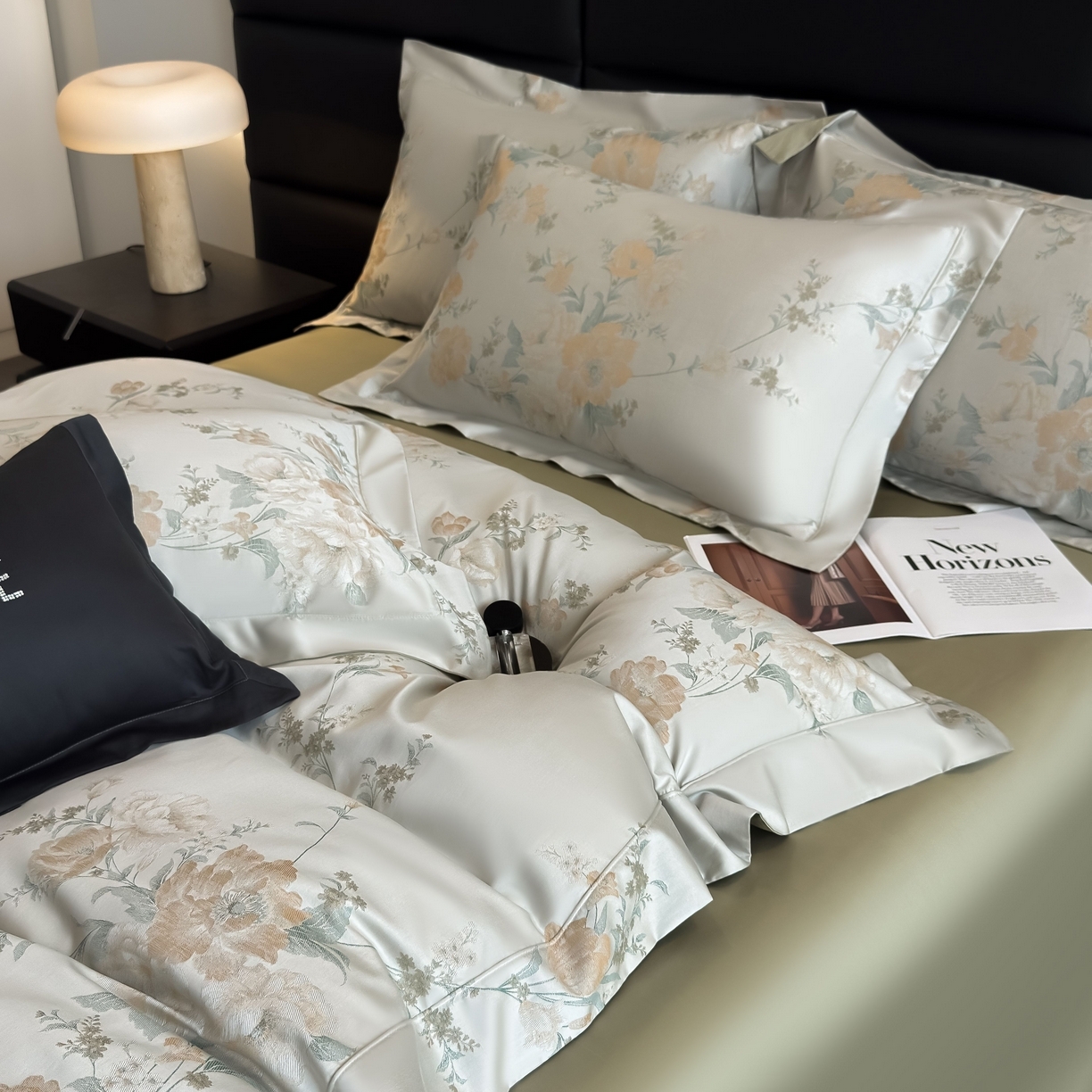 91家纺网 家纺一手货源 找家纺 （总）花时间 2025新款100支天丝棉提花四件套