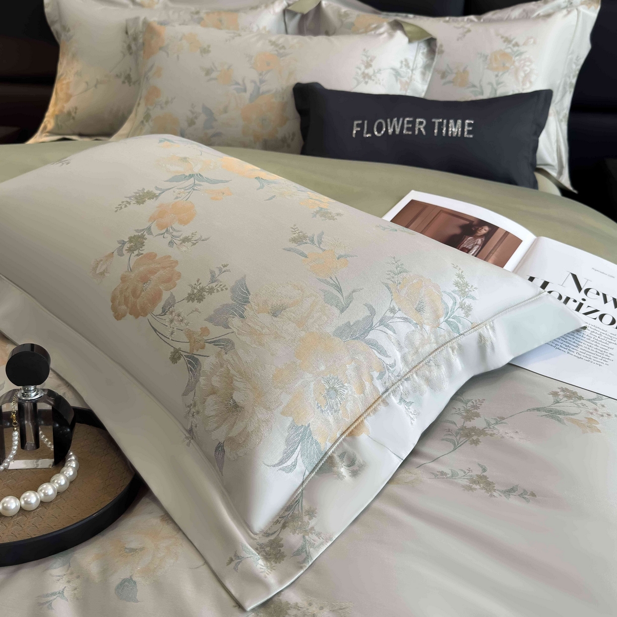 91家纺网 家纺一手货源 找家纺 （总）花时间 2025新款100支天丝棉提花四件套