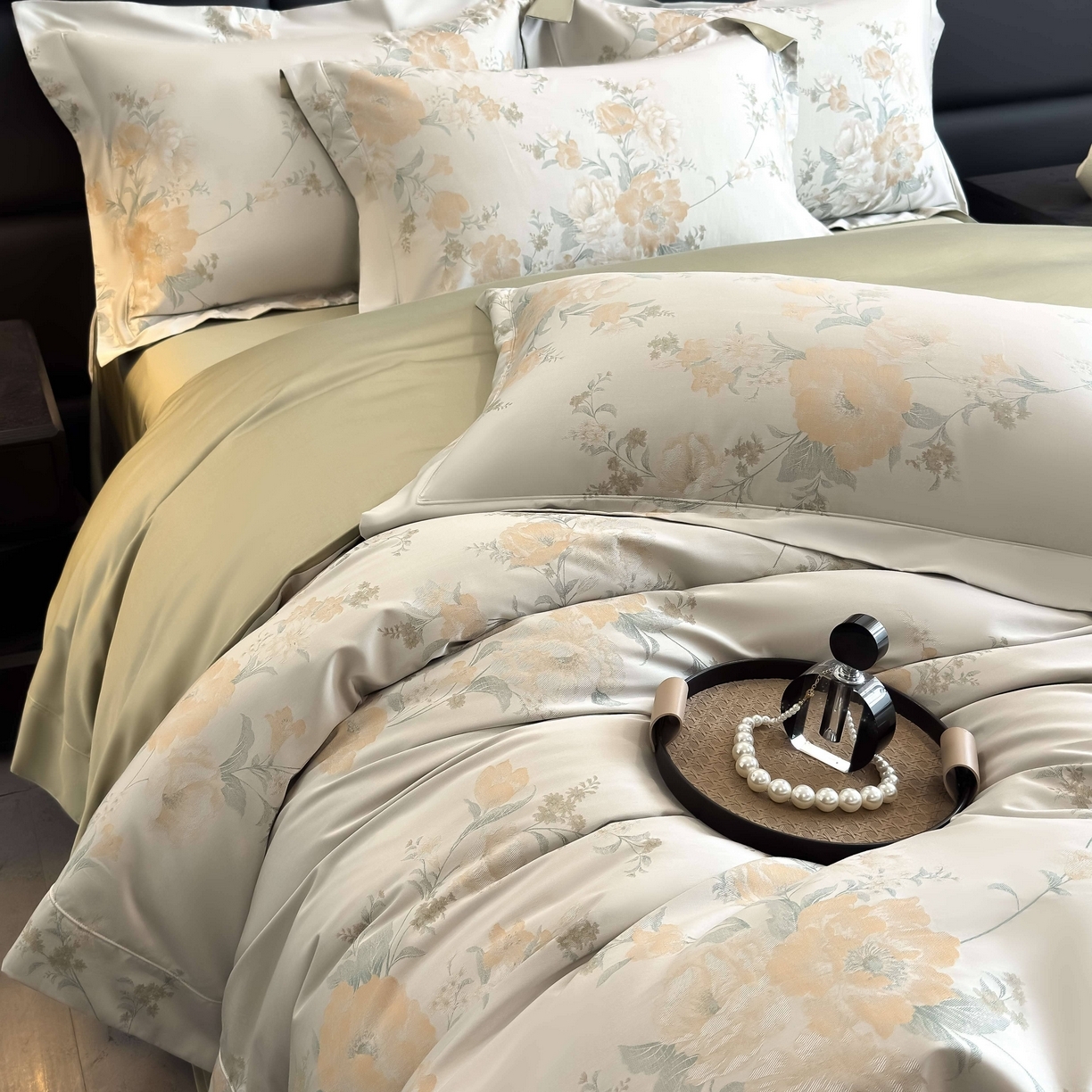 91家纺网 家纺一手货源 找家纺 （总）花时间 2025新款100支天丝棉提花四件套